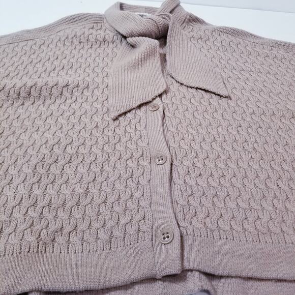 Trina Turk Cable Knit 100% Merino Wool Poncho Sweater Cardigan - Picture 9 of 11